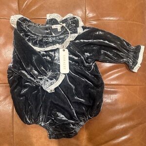Noralee velvet romper 3months